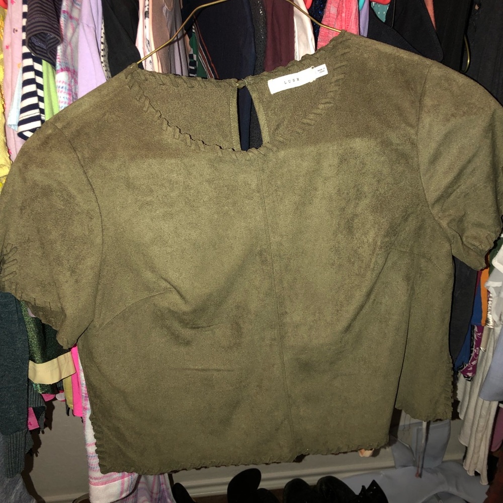 LUSH forest green top from nordstrom’s
